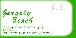 gergely biach business card